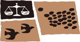 片目を薄くひらく月